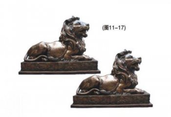 黔江公園獅子雕塑供求，景觀雕塑，鑄銅趴獅雕塑優(yōu)選